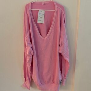 Sloppy Joe’s Pink V-Neck Women's Sweater Size 2